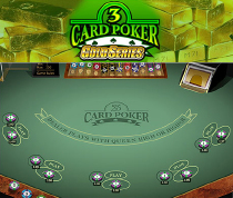 Multi-Hand 3 Card Poker Gold